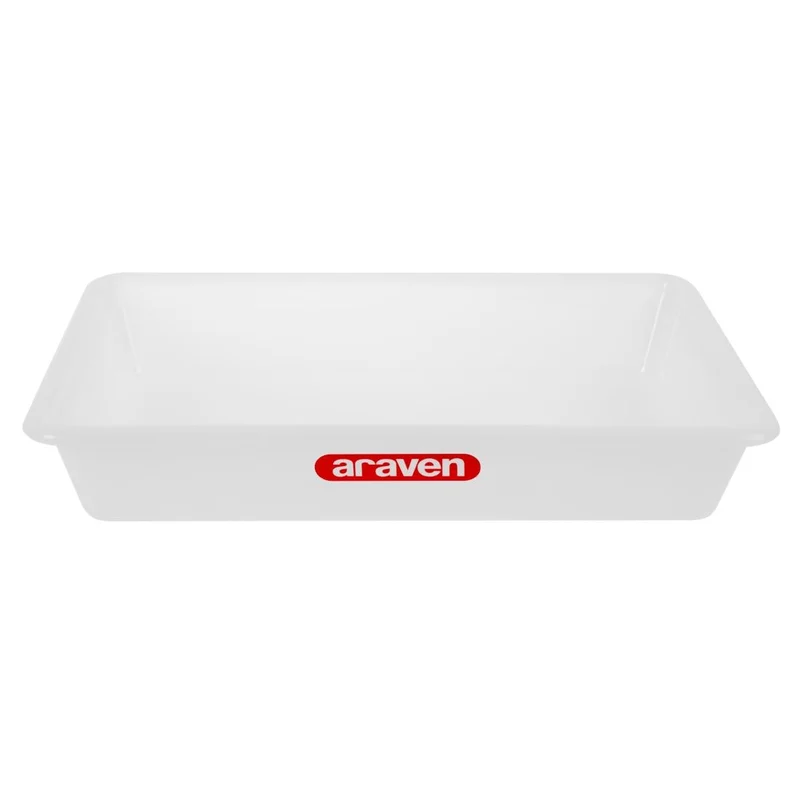Bac alimentaire peu profond Araven transparent 435mm