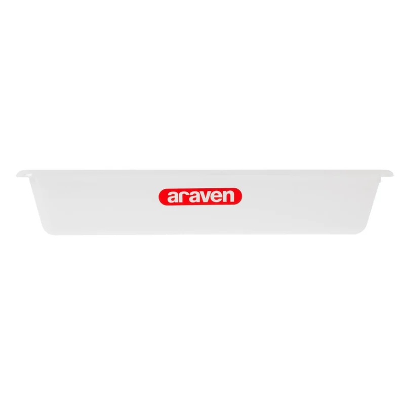Bac alimentaire peu profond Araven transparent 435mm