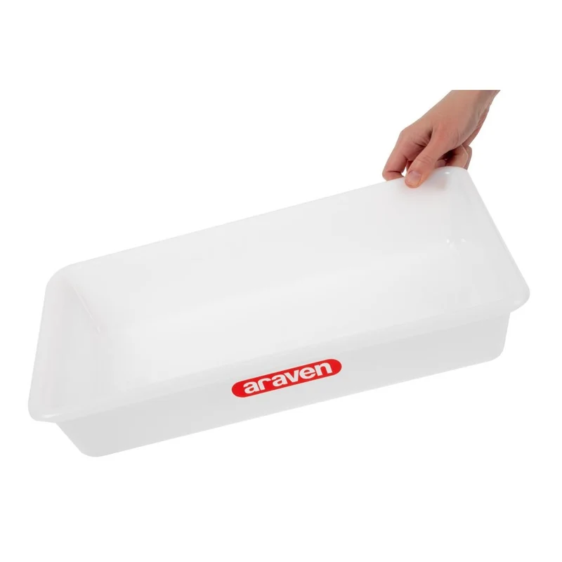Bac alimentaire peu profond Araven transparent 435mm