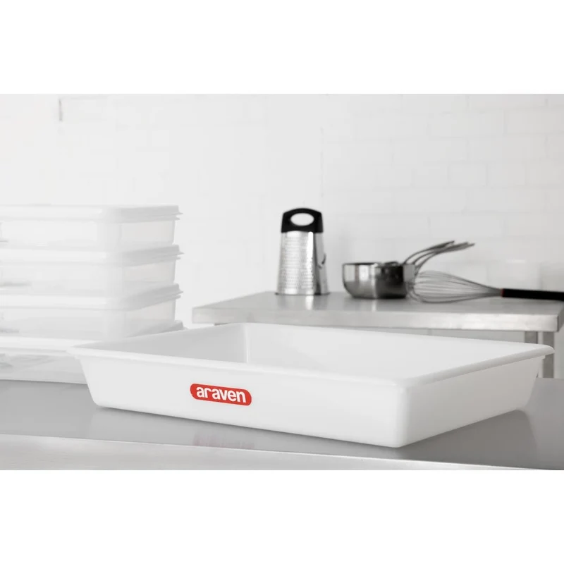 Bac alimentaire peu profond Araven transparent 540 mm