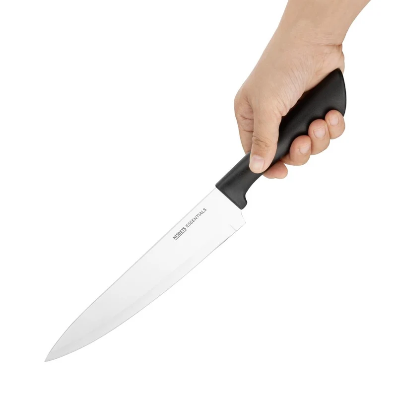 Couteau de cuisine Nisbets Essentials noir 20 cm