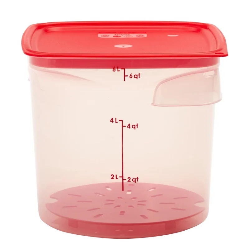 Égouttoir en polypropylène Cambro FreshPro CamRound rouge