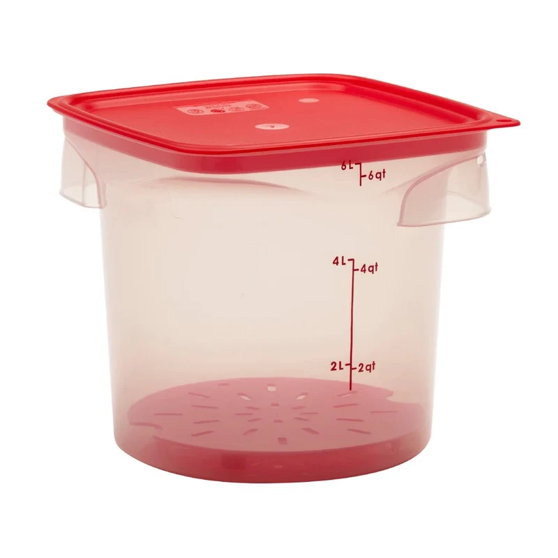 Égouttoir en polypropylène Cambro FreshPro CamRound rouge