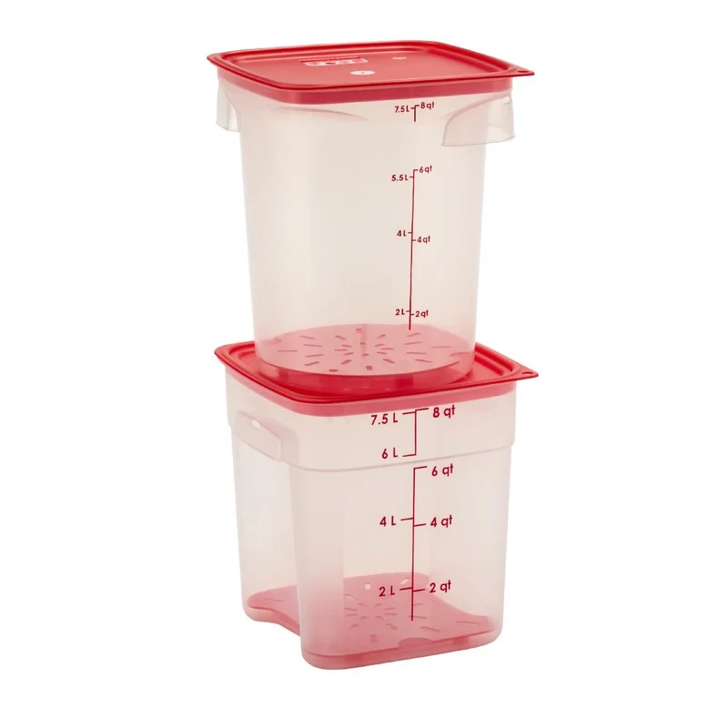 Égouttoir en polypropylène Cambro FreshPro CamRound rouge