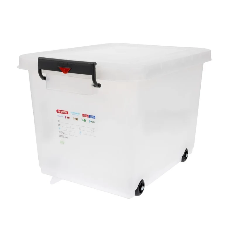 Conteneur alimentaire mobile avec couvercle Araven 50L
