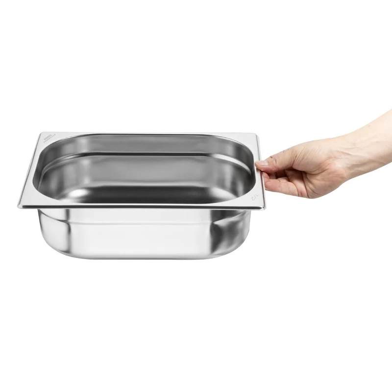 Bacs GN 1/2 en inox Nisbets Essentials 100 mm (lot de 3)