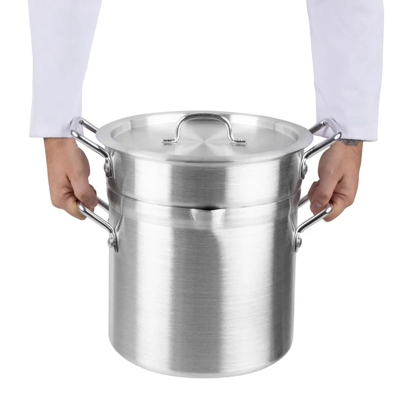 Marmite bain marie aluminium Vogue 10L