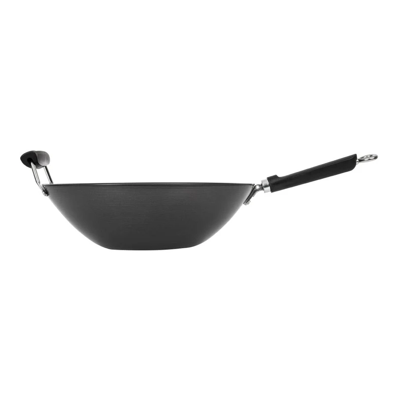 Wok antiadhésif fond plat 356mm