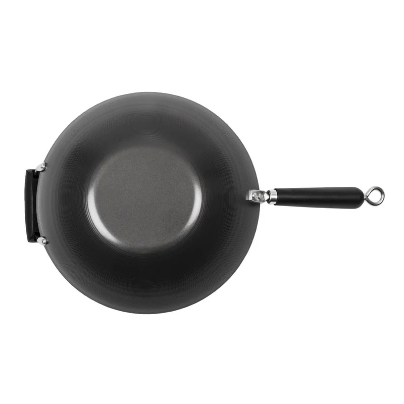 Wok antiadhésif fond plat 356mm