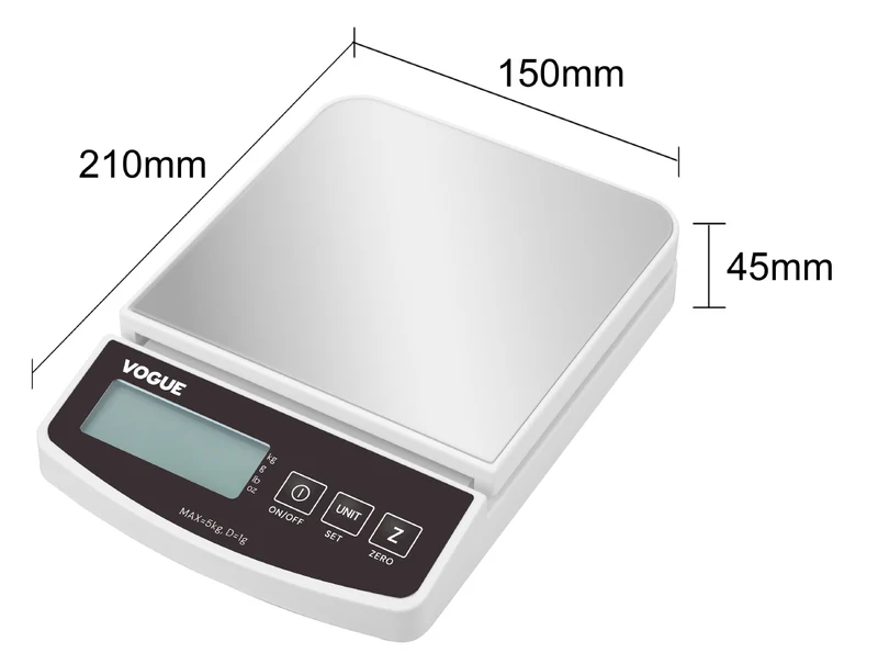 Balance électronique Vogue 5kg graduations 1g