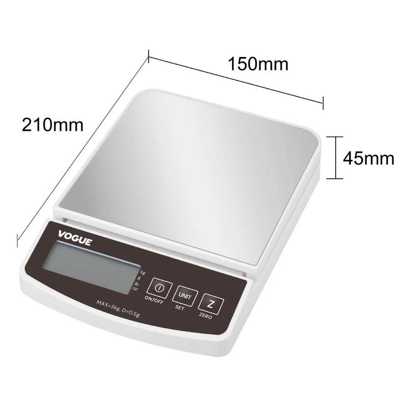 Balance électronique Vogue 3kg graduations 0,5g