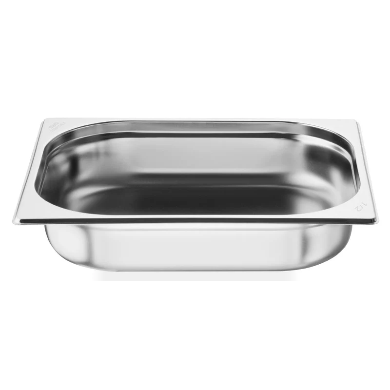 Bacs GN 1/2 en inox Nisbets Essentials 65 mm (lot de 3)