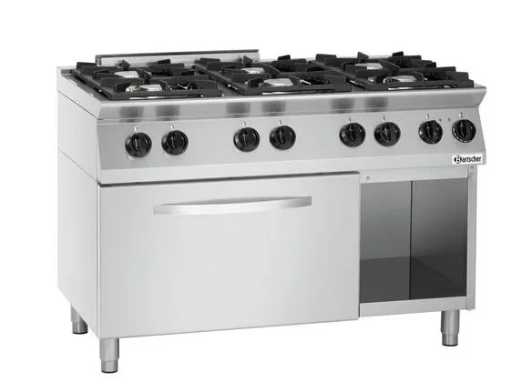 Cuisinière à gaz MFG7360, 6 feux, four électrique
