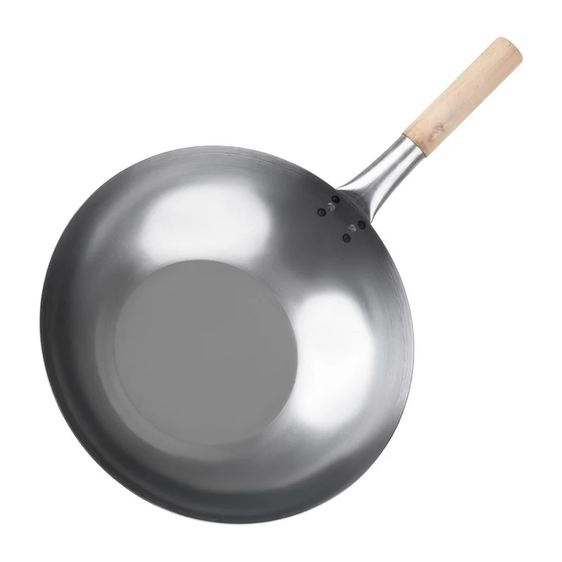 Wok en acier doux Vogue 35,6 cm