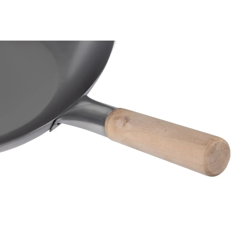 Wok en acier doux Vogue 35,6 cm
