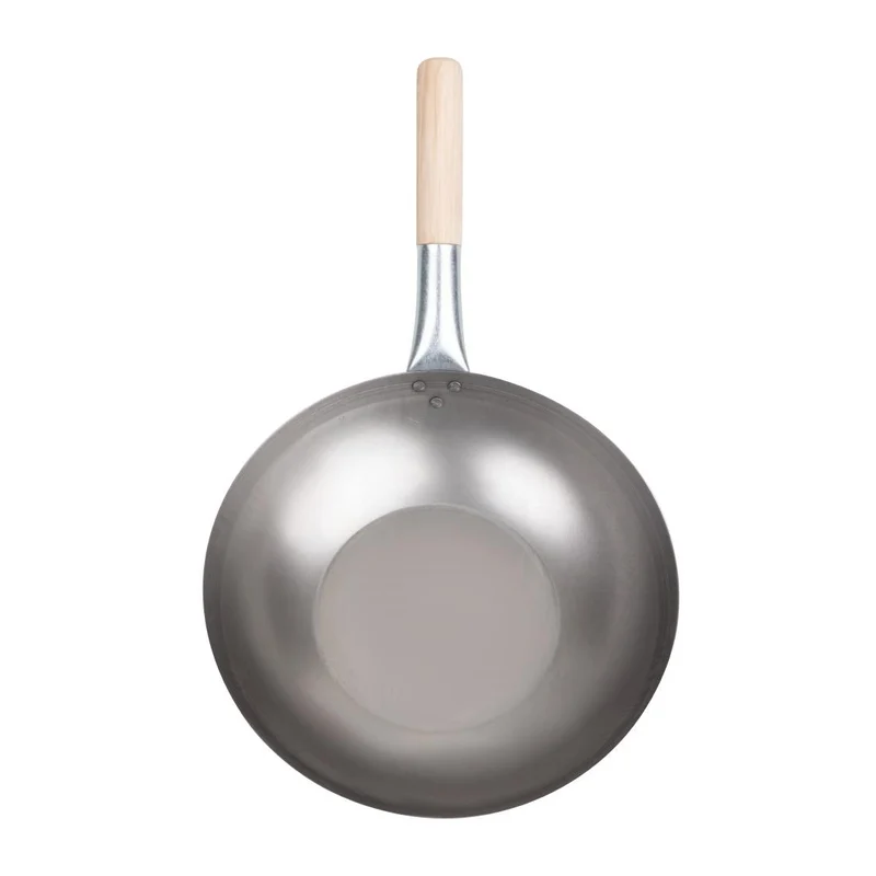 Wok en acier doux Vogue 330mm