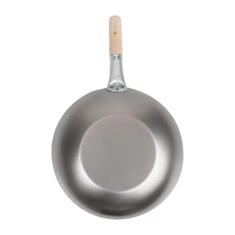 Wok en acier doux Vogue 330mm