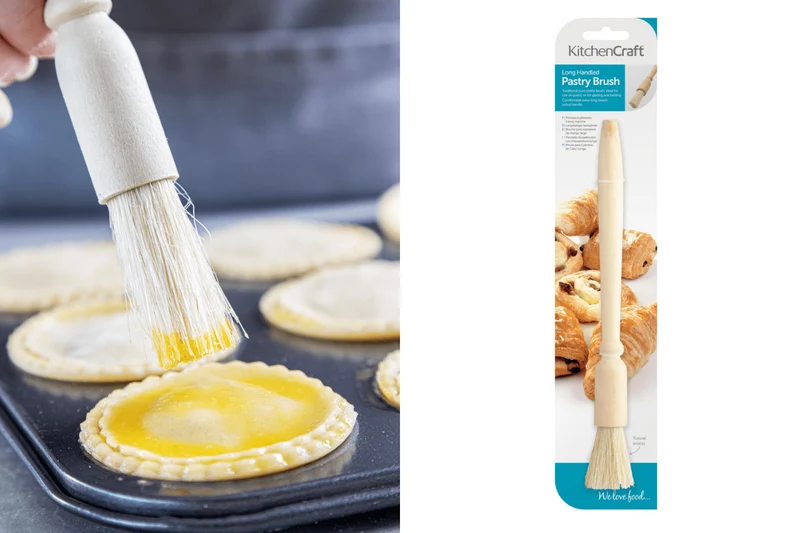 Pinceau pour pâtisserie KitchenCraft à poils naturels en bois de hêtre 25cm