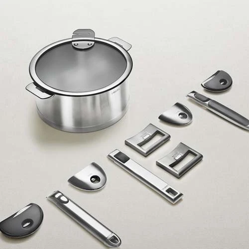 Lot de 3 Casseroles STRATE poignée ZENITH amovible OFFERTE - CRISTEL