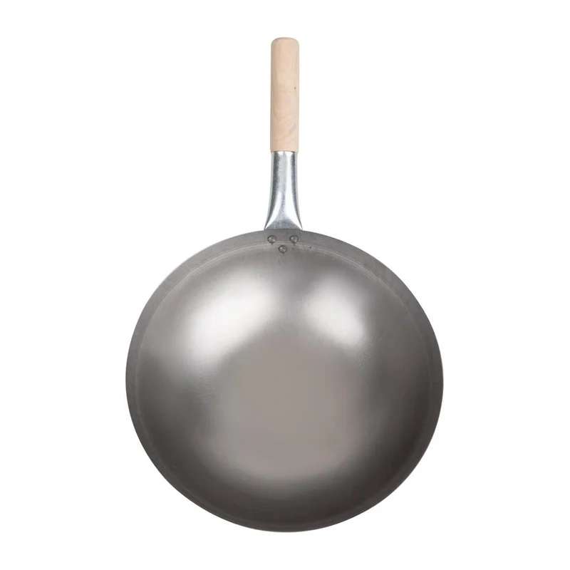 Wok conique en acier doux Vogue 356mm
