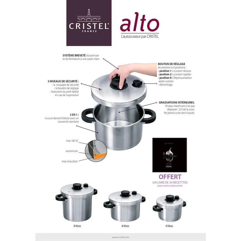 Autocuiseur Alto 6L - CRISTEL