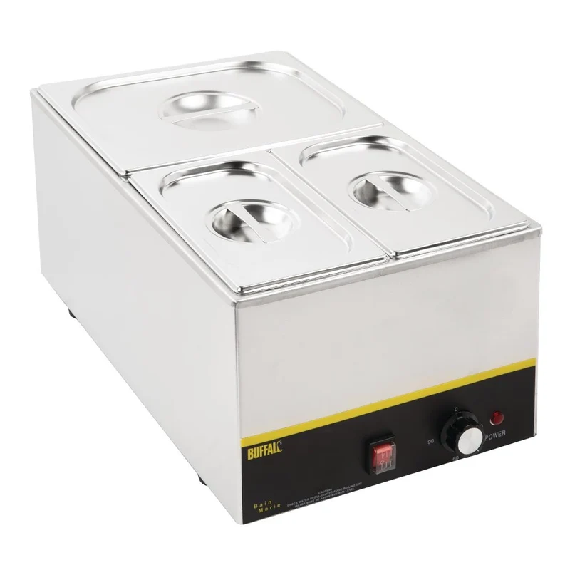 Ensemble de bacs GN 1/2 et 2 x 1/4 inox avec couvercles Vogue