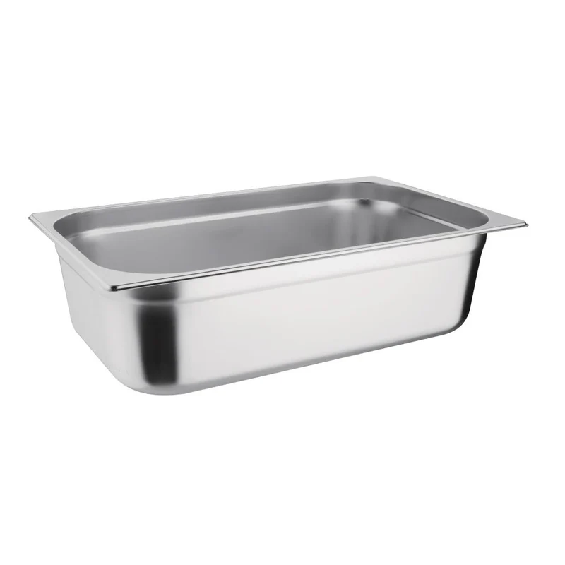 Bac GN 1/1 en inox avec couvercle Vogue