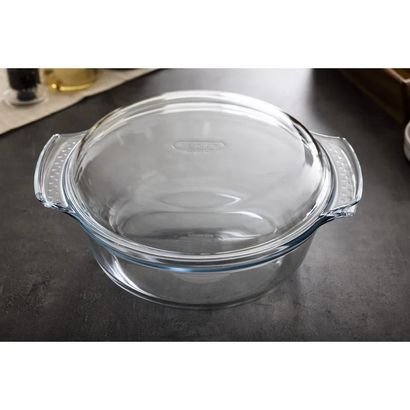 Cocotte ronde en verre Pyrex 5,1L