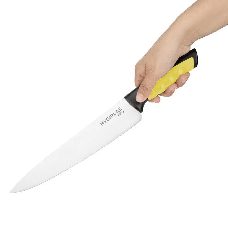 Couteau de cuisine Hygiplas Pro jaune 25cm