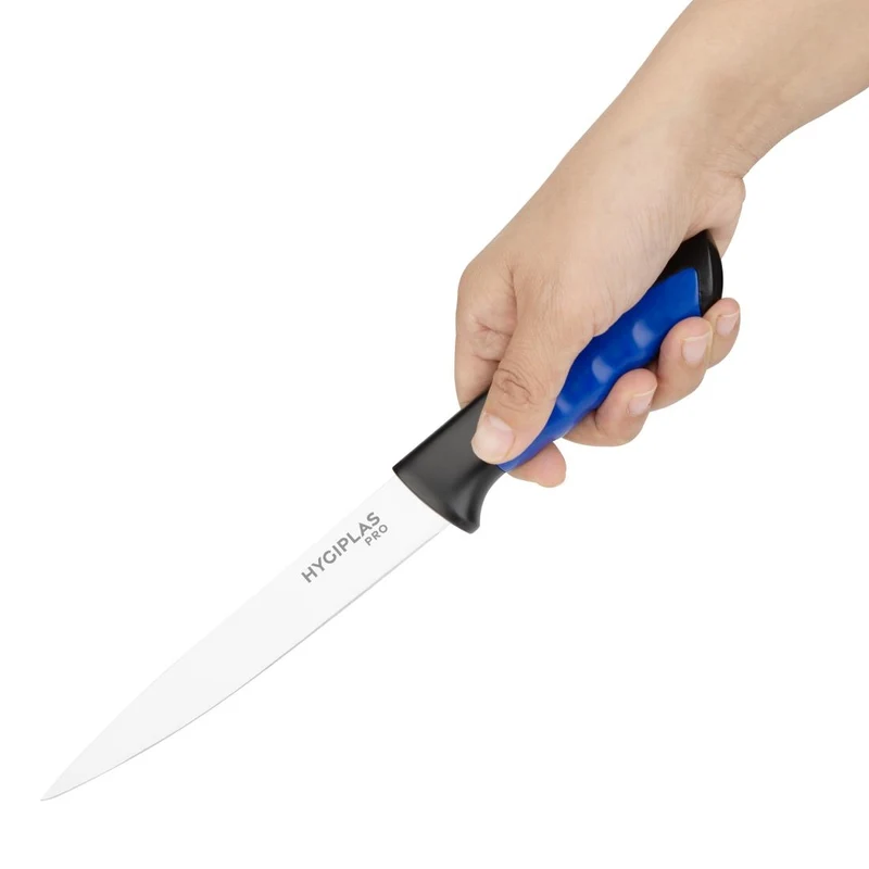 Couteau à filet Hygiplas Pro bleu 15 cm