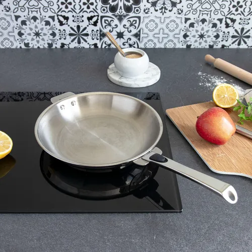 Lot de 3 Poêles inox Casteline poignée amovible OFFERTE - CRISTEL