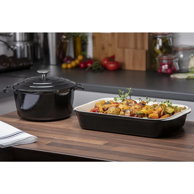 Ensemble 1 cocotte et 1 plat à rôtir en fonte Vogue Cook Like A Pro