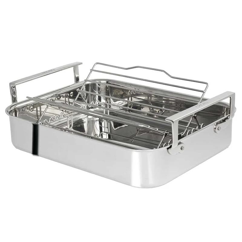 Plat à Four Inox 40 cm avec accessoires - CRISTEL