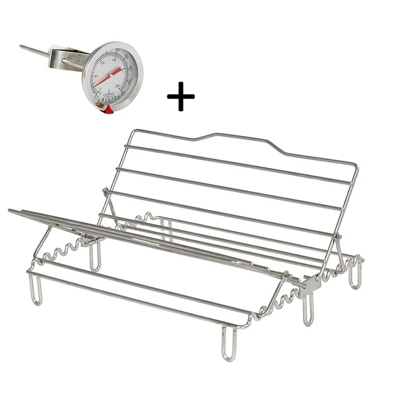 Plat à Four Inox 40 cm avec accessoires - CRISTEL