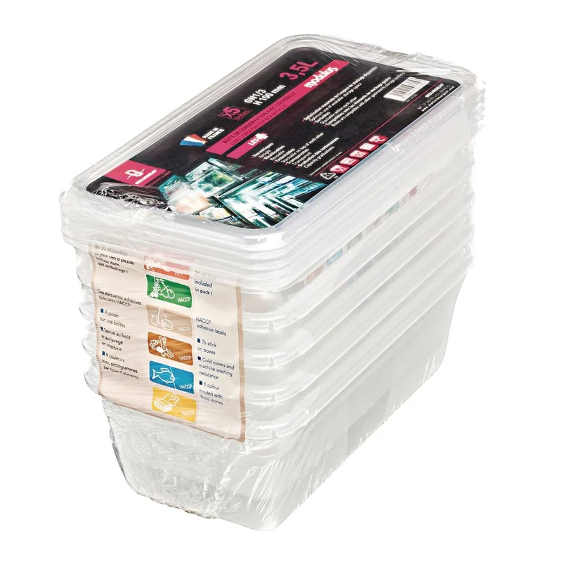 Boîte de stockage GN1/3 Matfer Bourgeat Modulus utilisation intensive 3,5L (lot de 5)