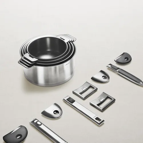 Lot de 4 Casseroles Strate poignée fixe - CRISTEL