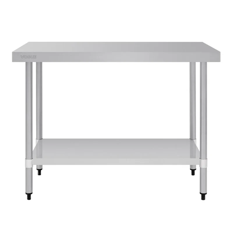 Table de préparation sans rebord en acier inoxydable Vogue 1200 x 600mm