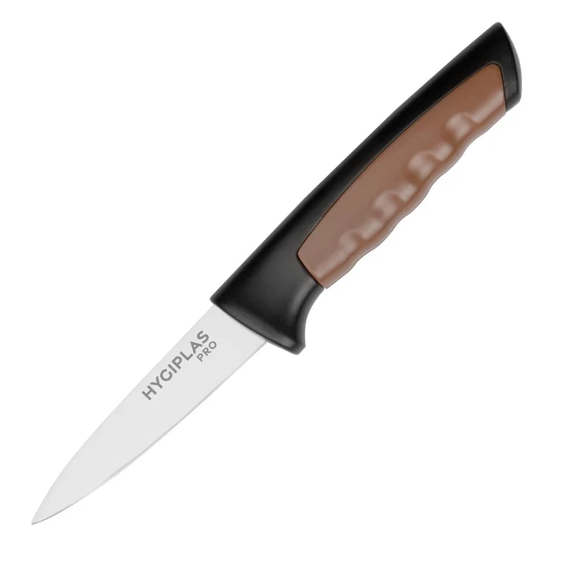 Couteau d'office Hygiplas Pro marron 8,5cm