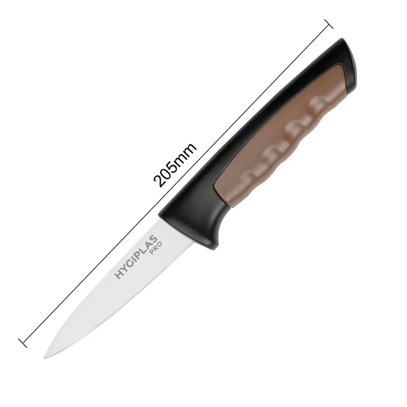 Couteau d'office Hygiplas Pro marron 8,5cm