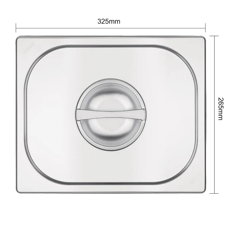 Couvercle GN 1/2 inox Vogue