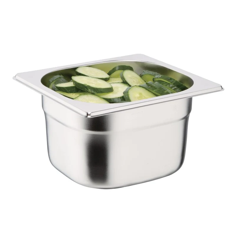 Bac Gastronorme inox GN 1/6 100mm Vogue