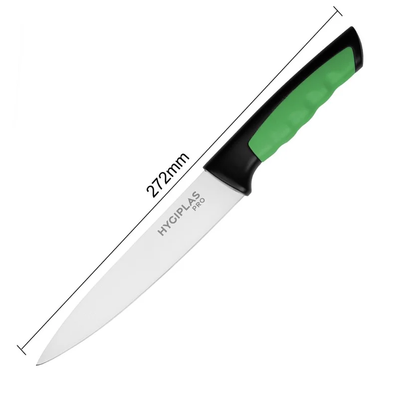 Couteau de cuisine Hygiplas Pro vert 16cm