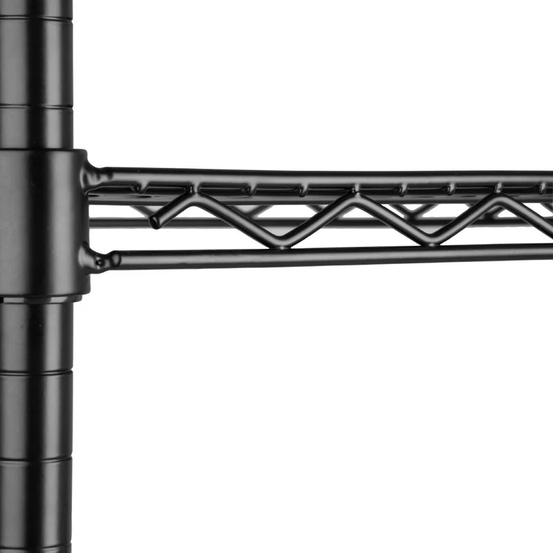 Rayonnage 4 niveaux revêtement époxy noir Nisbets Essentials 1830x1510x460mm