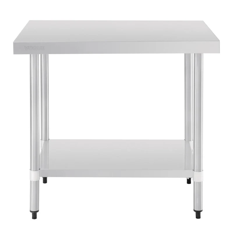 Table de préparation sans rebord en acier inoxydable Vogue 900 x 600mm