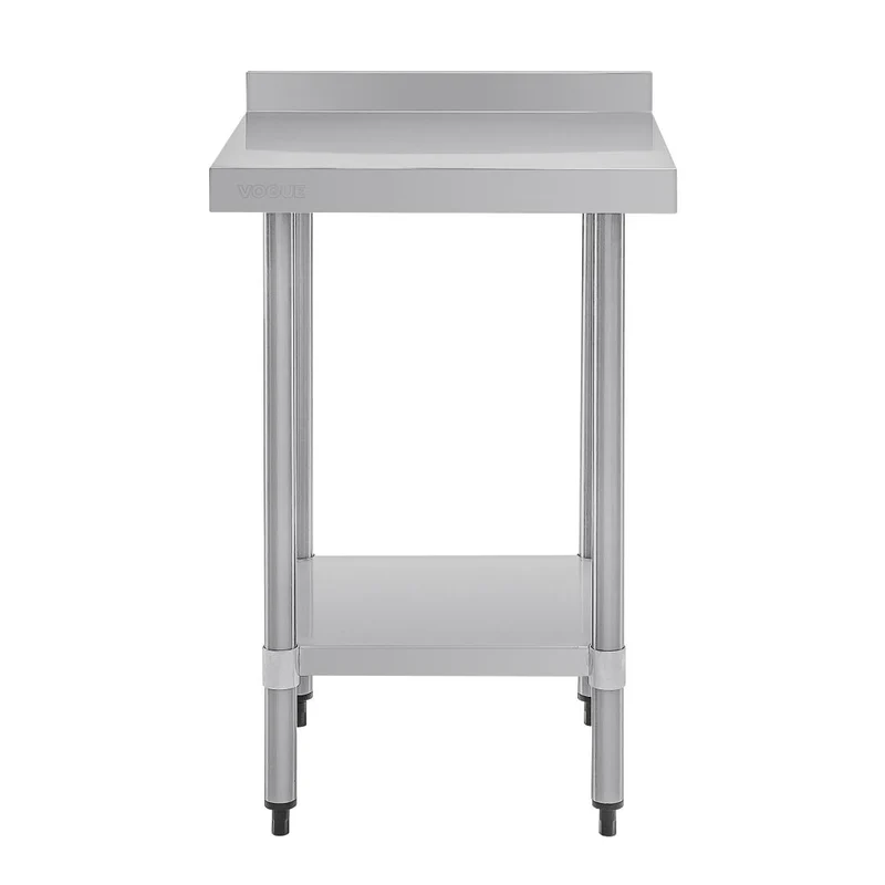 Table de préparation avec rebord en acier inoxydable Vogue 600 x 600mm