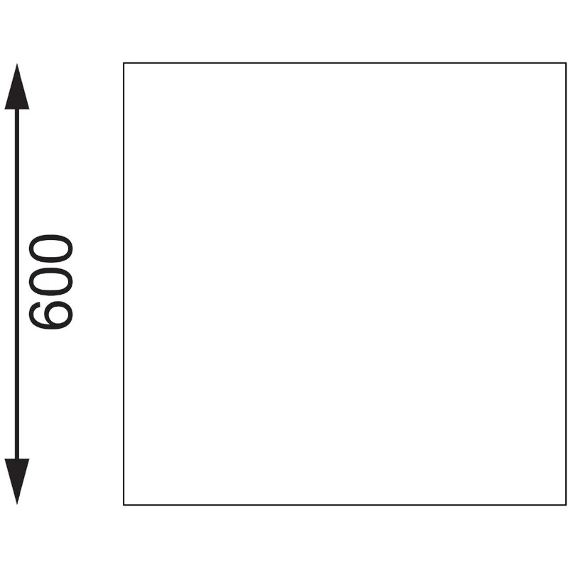 Table de préparation avec rebord en acier inoxydable Vogue 600 x 600mm