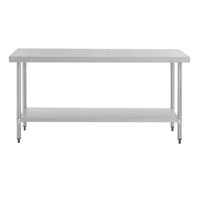 Table de préparation sans rebord en acier inoxydable Vogue 1800 x 600mm