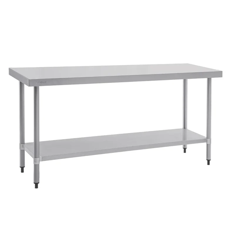 Table de préparation sans rebord en acier inoxydable Vogue 1800 x 600mm