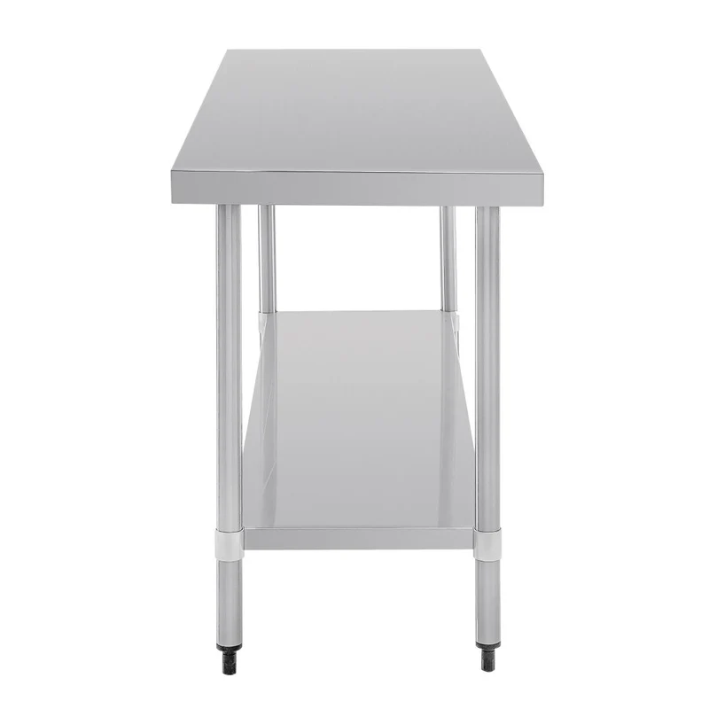 Table de préparation sans rebord en acier inoxydable Vogue 1800 x 600mm
