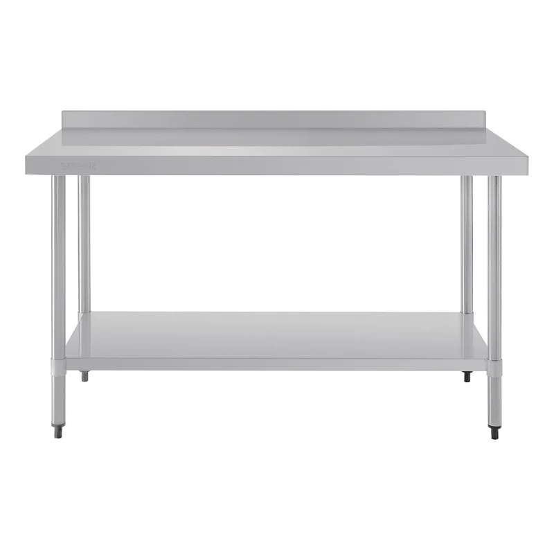 Table de préparation avec rebord en acier inoxydable Vogue 1500 x 600mm